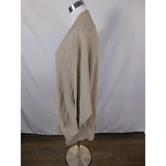 Leo & Nicole Cardigan Sweater Womens XL Beige Open Front Long Lightweight Knit - Picture 4 of 10